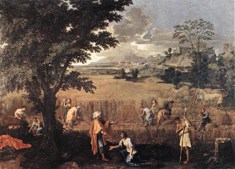 POUSSIN, Nicolas Summer (Ruth and Boaz) china oil painting image